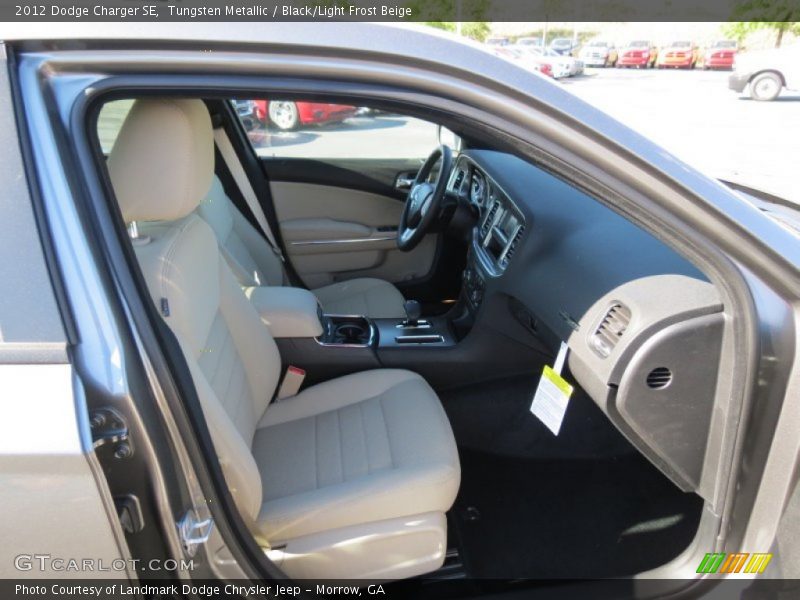 Tungsten Metallic / Black/Light Frost Beige 2012 Dodge Charger SE