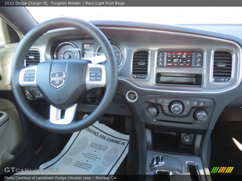 Tungsten Metallic / Black/Light Frost Beige 2012 Dodge Charger SE