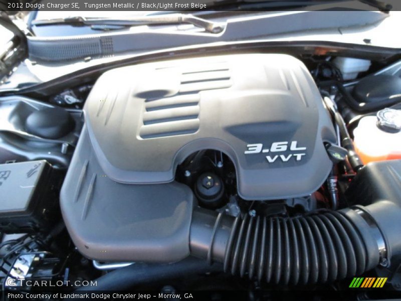 Tungsten Metallic / Black/Light Frost Beige 2012 Dodge Charger SE