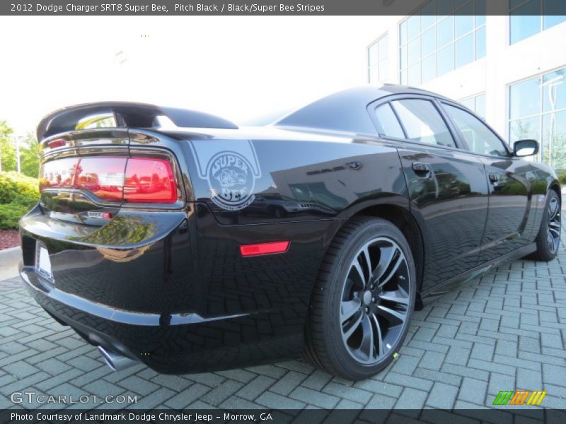 Pitch Black / Black/Super Bee Stripes 2012 Dodge Charger SRT8 Super Bee