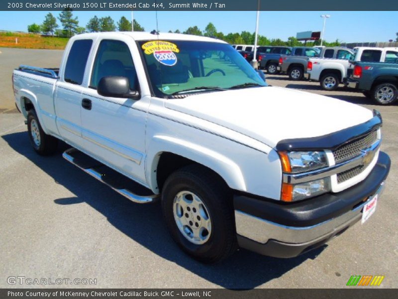 Summit White / Tan 2003 Chevrolet Silverado 1500 LT Extended Cab 4x4