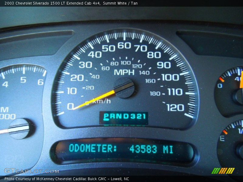 Summit White / Tan 2003 Chevrolet Silverado 1500 LT Extended Cab 4x4