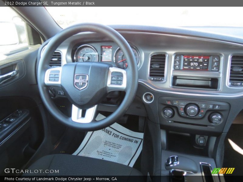 Tungsten Metallic / Black 2012 Dodge Charger SE