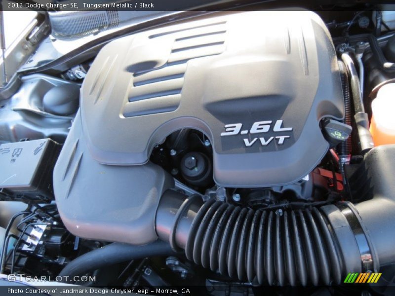 Tungsten Metallic / Black 2012 Dodge Charger SE