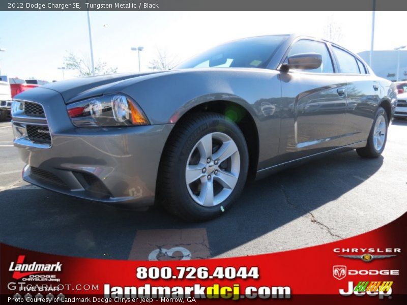 Tungsten Metallic / Black 2012 Dodge Charger SE