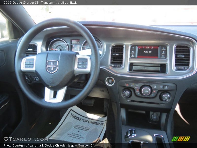 Tungsten Metallic / Black 2012 Dodge Charger SE