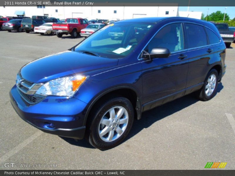 Royal Blue Pearl / Gray 2011 Honda CR-V SE 4WD