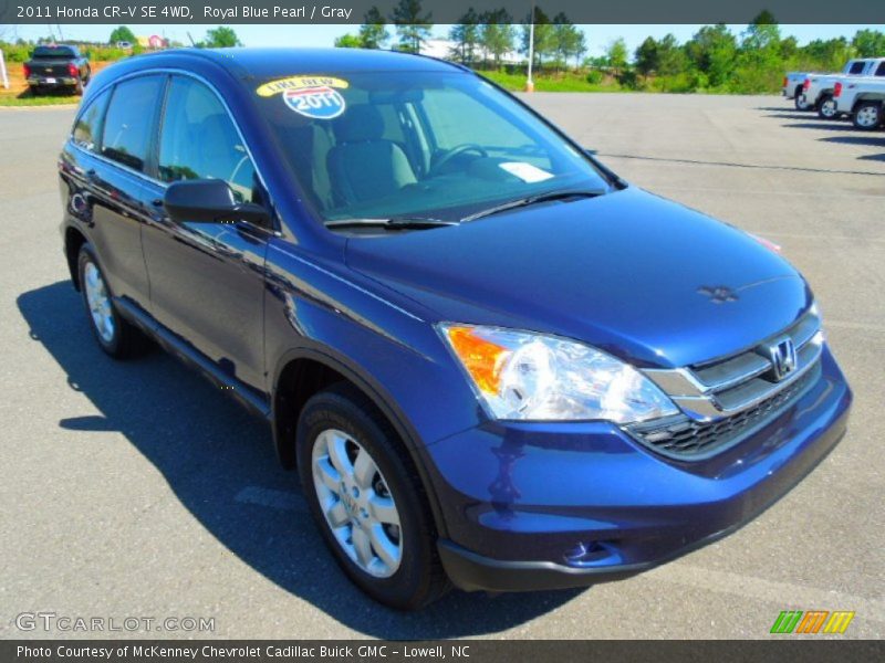 Royal Blue Pearl / Gray 2011 Honda CR-V SE 4WD
