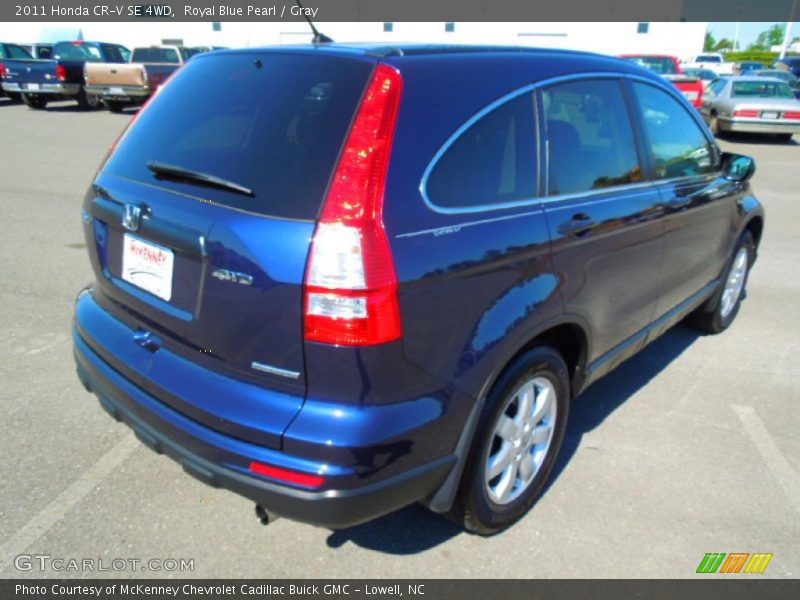 Royal Blue Pearl / Gray 2011 Honda CR-V SE 4WD