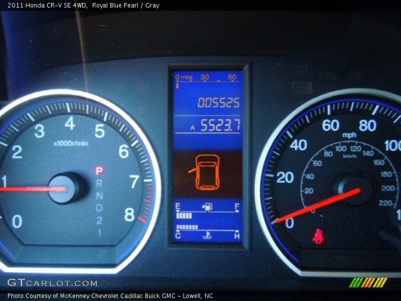 Royal Blue Pearl / Gray 2011 Honda CR-V SE 4WD