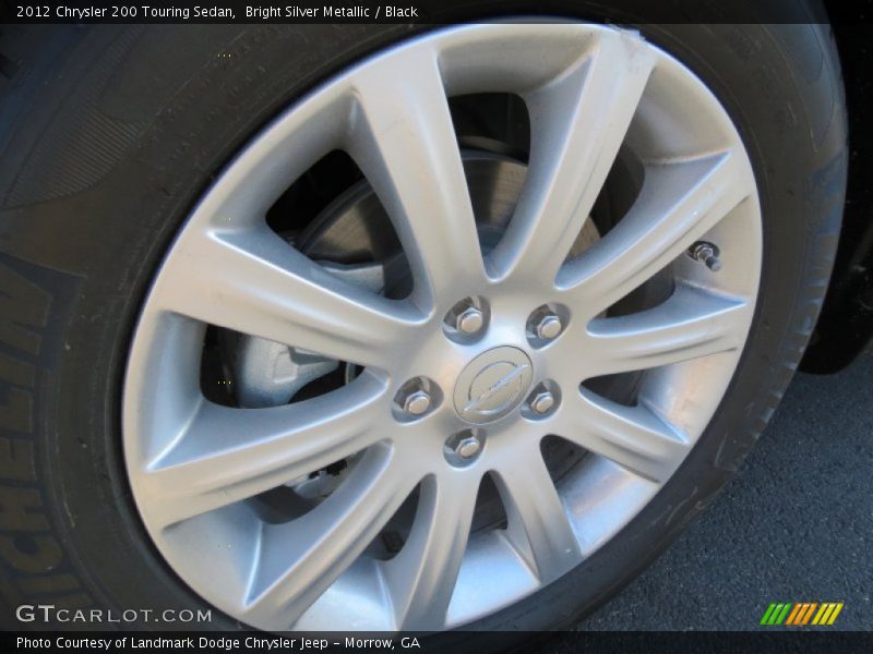 Bright Silver Metallic / Black 2012 Chrysler 200 Touring Sedan
