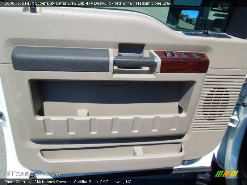 Oxford White / Medium Stone Grey 2008 Ford F450 Super Duty Lariat Crew Cab 4x4 Dually