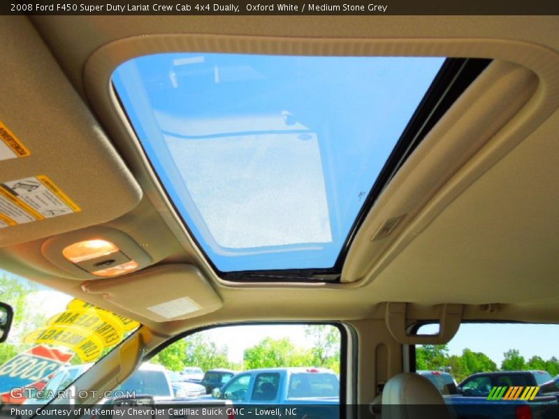 Oxford White / Medium Stone Grey 2008 Ford F450 Super Duty Lariat Crew Cab 4x4 Dually