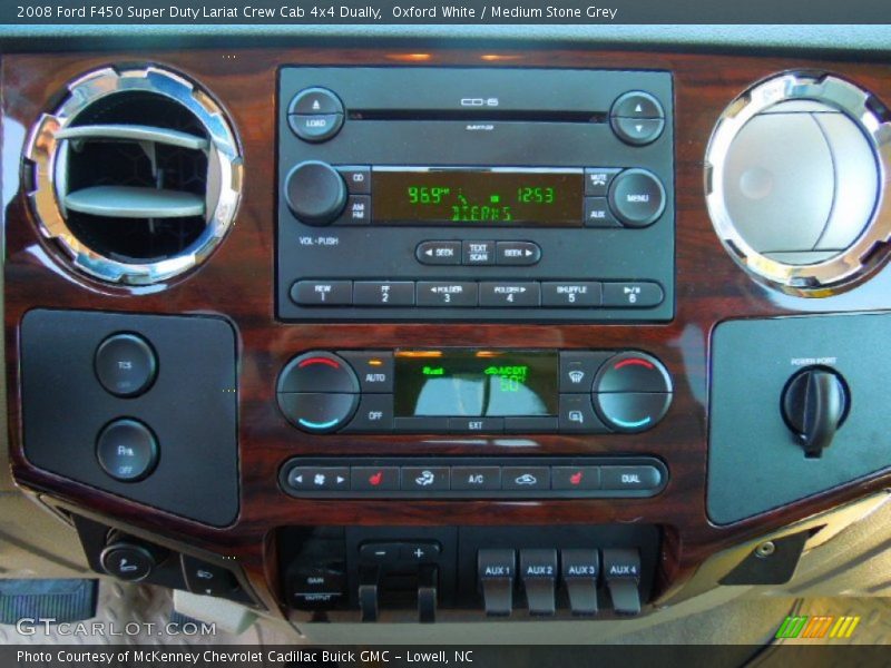 Oxford White / Medium Stone Grey 2008 Ford F450 Super Duty Lariat Crew Cab 4x4 Dually