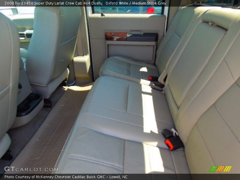 Oxford White / Medium Stone Grey 2008 Ford F450 Super Duty Lariat Crew Cab 4x4 Dually