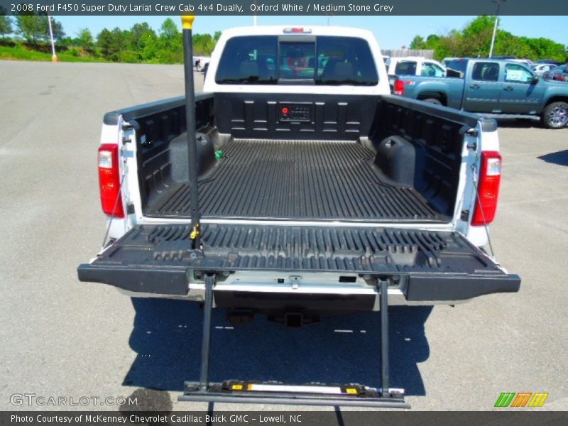Oxford White / Medium Stone Grey 2008 Ford F450 Super Duty Lariat Crew Cab 4x4 Dually