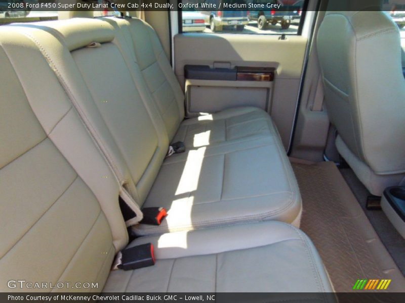 Oxford White / Medium Stone Grey 2008 Ford F450 Super Duty Lariat Crew Cab 4x4 Dually