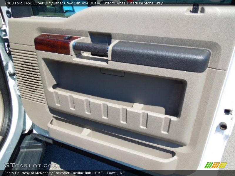 Oxford White / Medium Stone Grey 2008 Ford F450 Super Duty Lariat Crew Cab 4x4 Dually