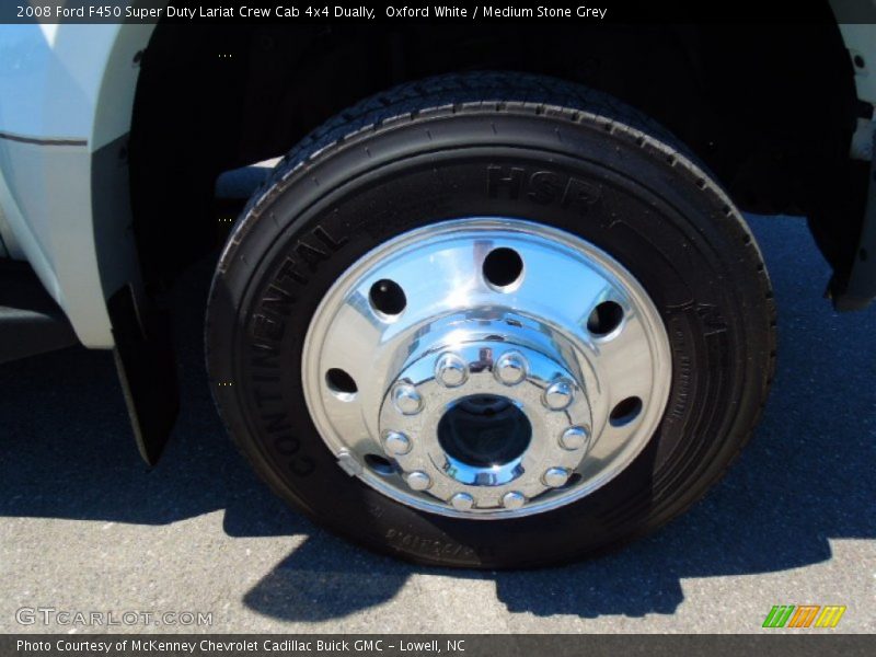 Oxford White / Medium Stone Grey 2008 Ford F450 Super Duty Lariat Crew Cab 4x4 Dually
