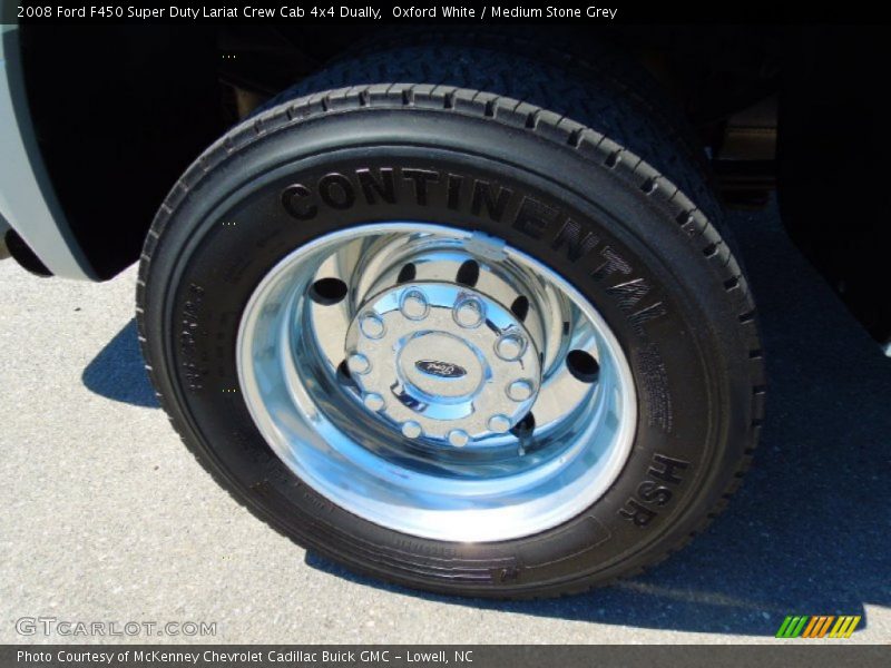 Oxford White / Medium Stone Grey 2008 Ford F450 Super Duty Lariat Crew Cab 4x4 Dually