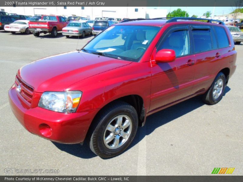 Salsa Red Pearl / Ash Gray 2007 Toyota Highlander V6