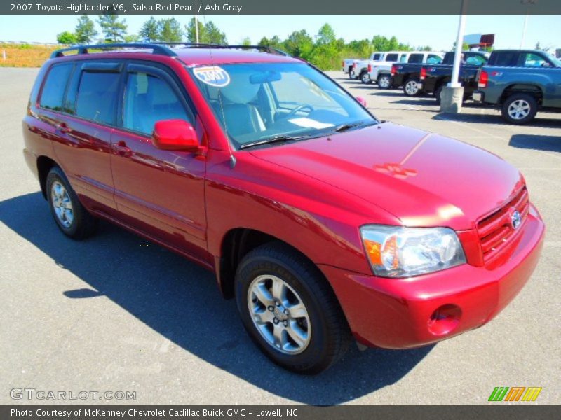 Salsa Red Pearl / Ash Gray 2007 Toyota Highlander V6