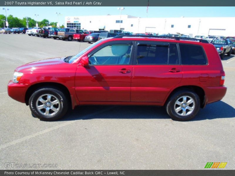 Salsa Red Pearl / Ash Gray 2007 Toyota Highlander V6