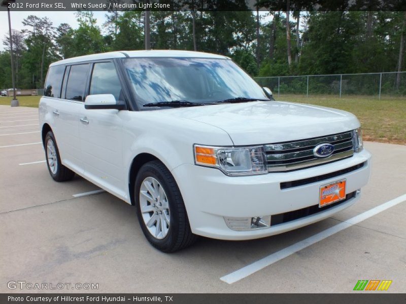 White Suede / Medium Light Stone 2012 Ford Flex SEL