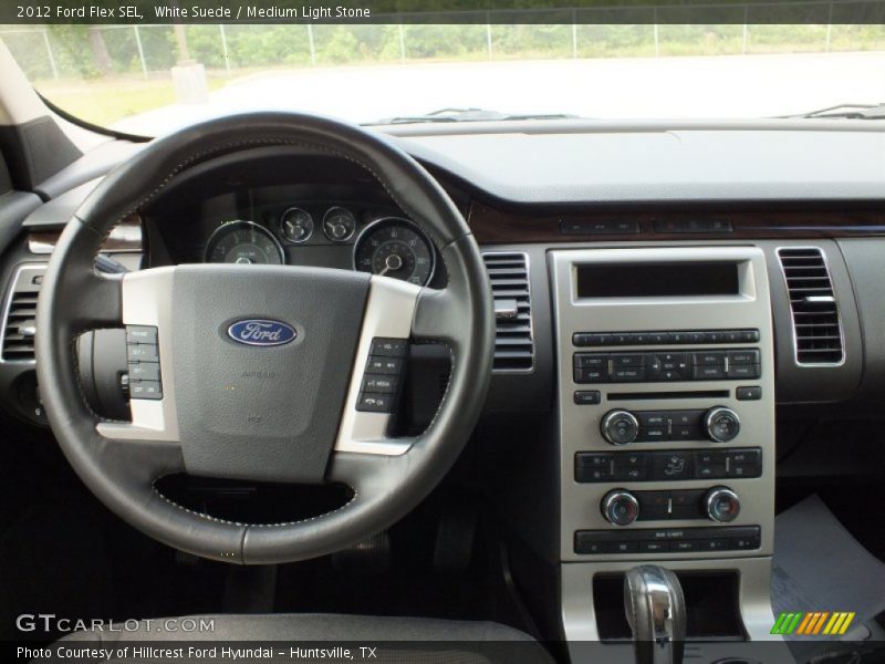 White Suede / Medium Light Stone 2012 Ford Flex SEL