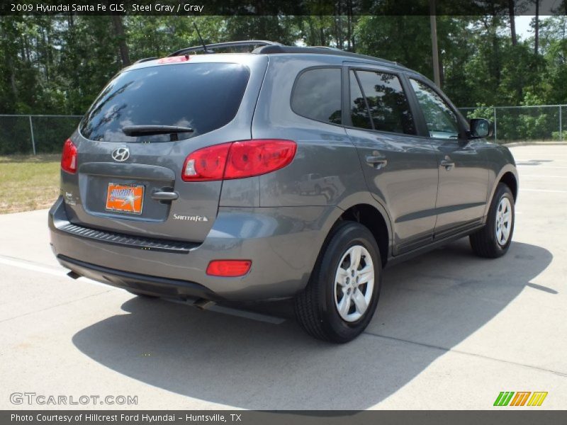 Steel Gray / Gray 2009 Hyundai Santa Fe GLS