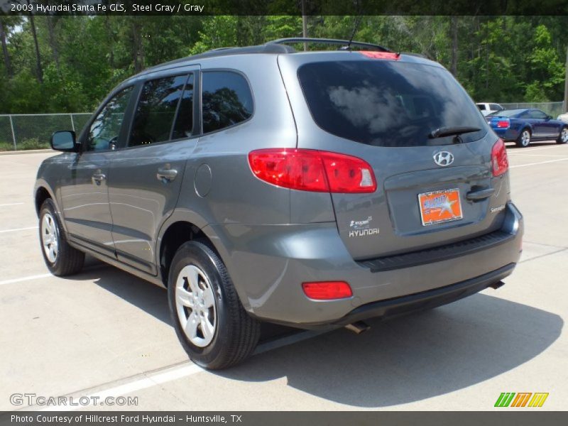 Steel Gray / Gray 2009 Hyundai Santa Fe GLS
