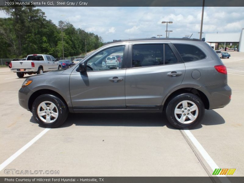Steel Gray / Gray 2009 Hyundai Santa Fe GLS
