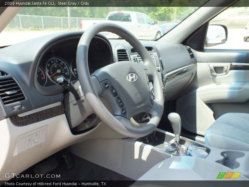 Steel Gray / Gray 2009 Hyundai Santa Fe GLS