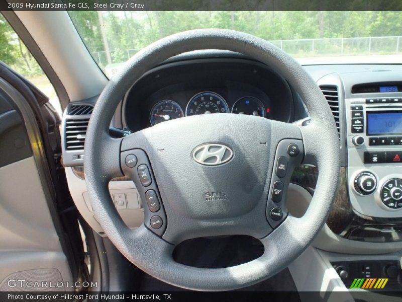 Steel Gray / Gray 2009 Hyundai Santa Fe GLS