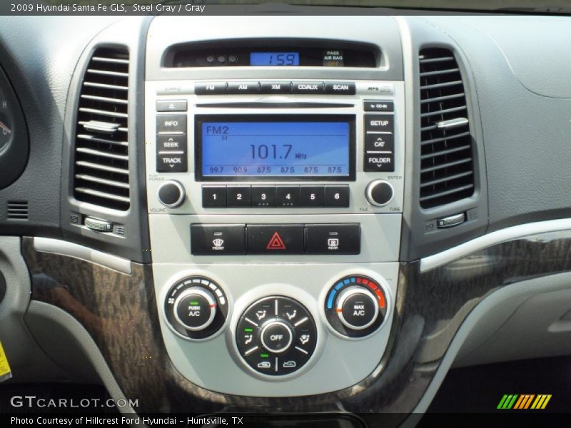 Steel Gray / Gray 2009 Hyundai Santa Fe GLS