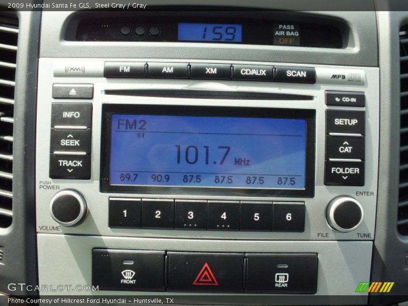 Steel Gray / Gray 2009 Hyundai Santa Fe GLS