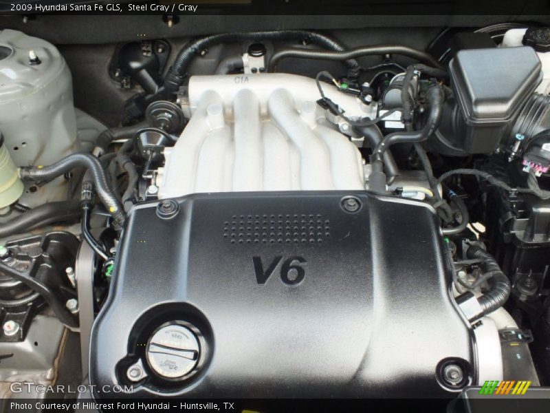 Steel Gray / Gray 2009 Hyundai Santa Fe GLS