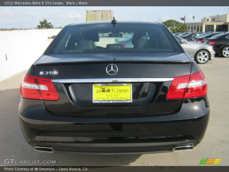 Black / Black 2012 Mercedes-Benz E 350 Sedan