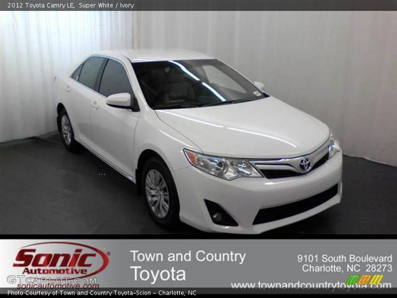 Super White / Ivory 2012 Toyota Camry LE