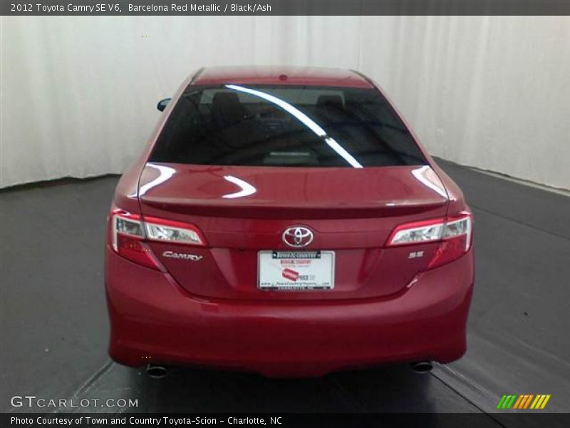 Barcelona Red Metallic / Black/Ash 2012 Toyota Camry SE V6