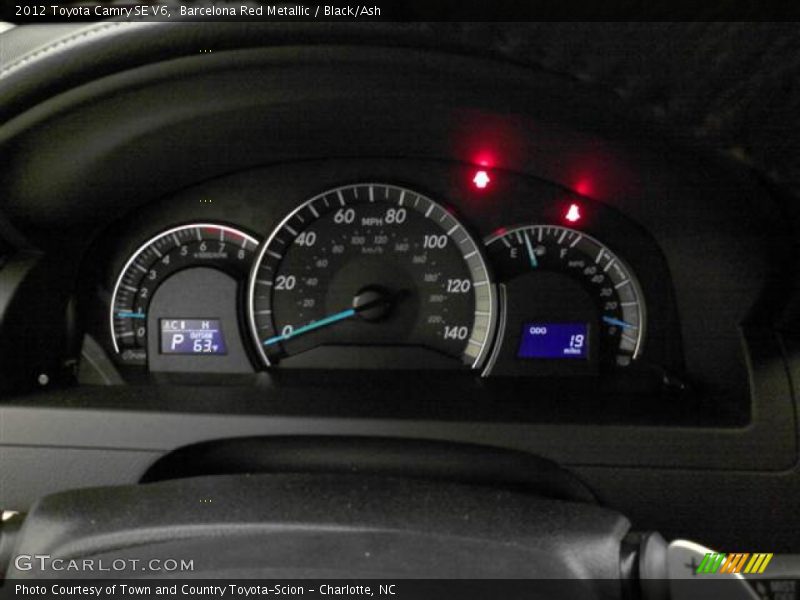 Barcelona Red Metallic / Black/Ash 2012 Toyota Camry SE V6