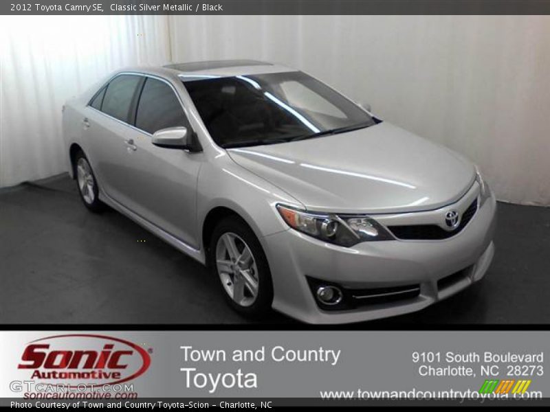 Classic Silver Metallic / Black 2012 Toyota Camry SE