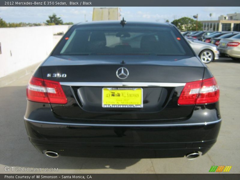 Black / Black 2012 Mercedes-Benz E 350 Sedan