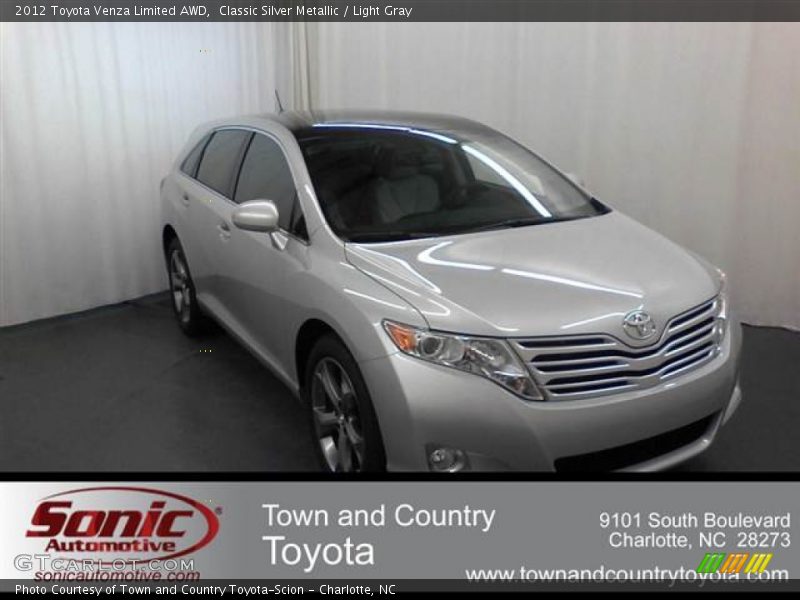 Classic Silver Metallic / Light Gray 2012 Toyota Venza Limited AWD