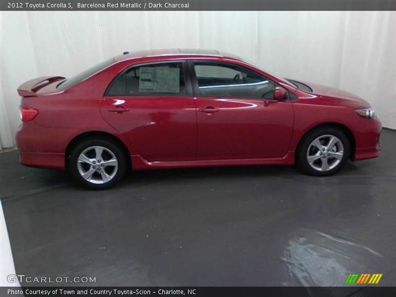 Barcelona Red Metallic / Dark Charcoal 2012 Toyota Corolla S