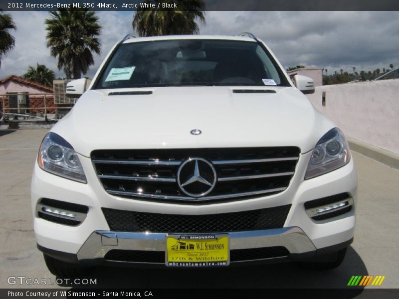 Arctic White / Black 2012 Mercedes-Benz ML 350 4Matic