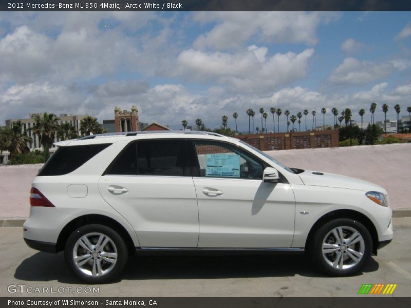 Arctic White / Black 2012 Mercedes-Benz ML 350 4Matic