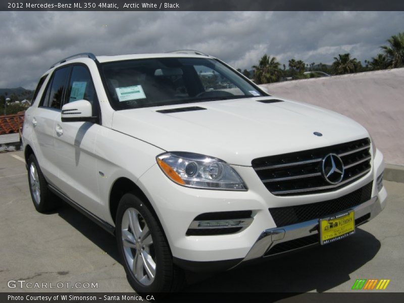 Arctic White / Black 2012 Mercedes-Benz ML 350 4Matic