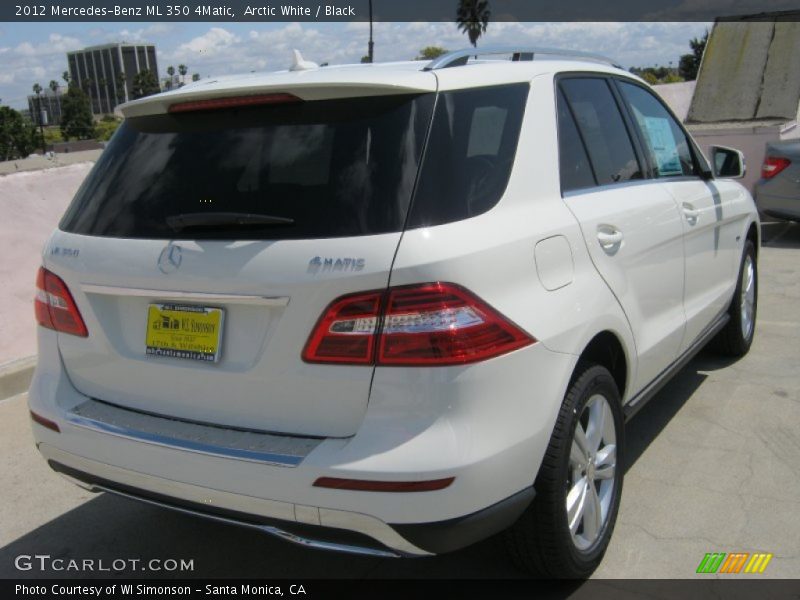 Arctic White / Black 2012 Mercedes-Benz ML 350 4Matic