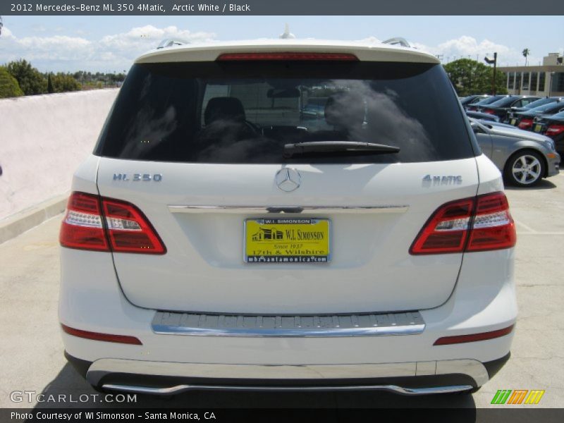 Arctic White / Black 2012 Mercedes-Benz ML 350 4Matic